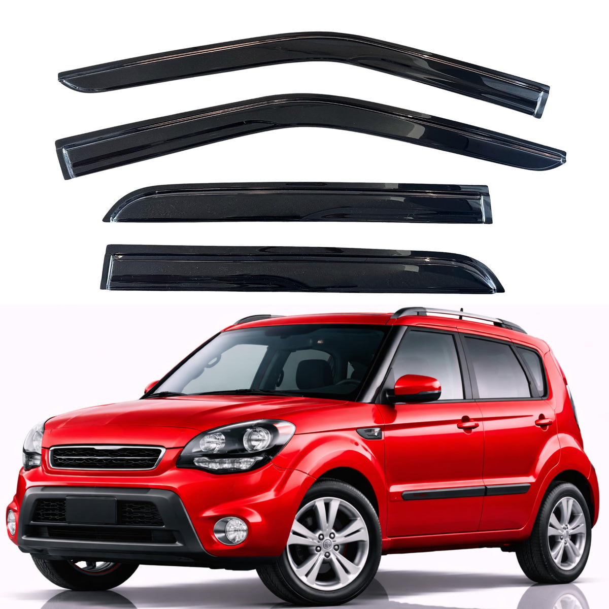 KPY Rain Guards Window Visors for 2015-2026 Ford F150 Crew/SuperCrew Cab