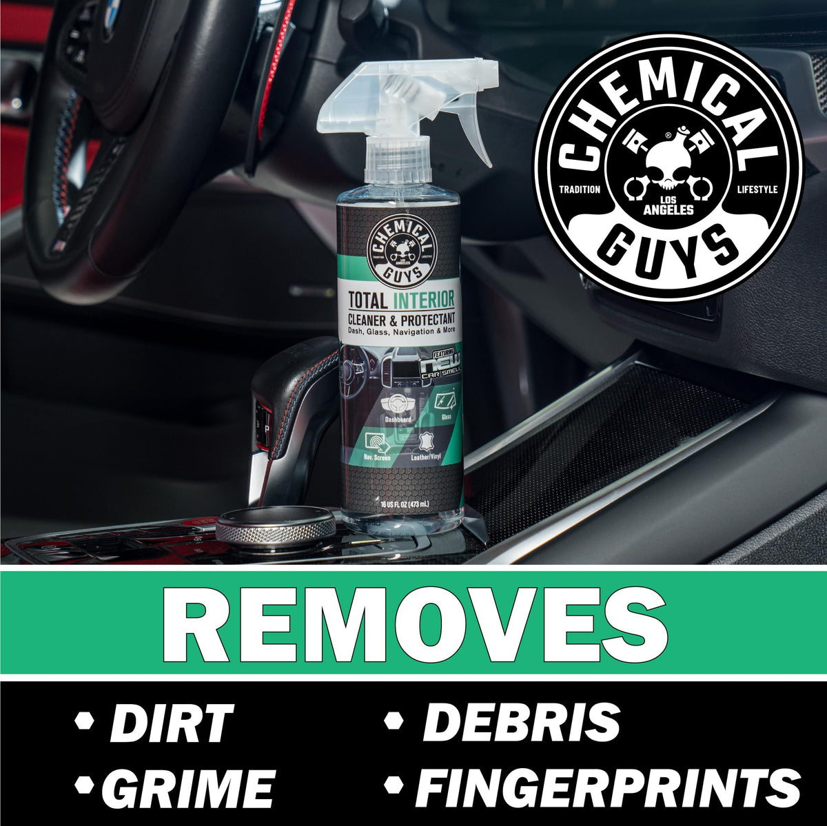 Chemical Guys, Total Interior Cleaner & Protectant, New Car Scent, 16 oz