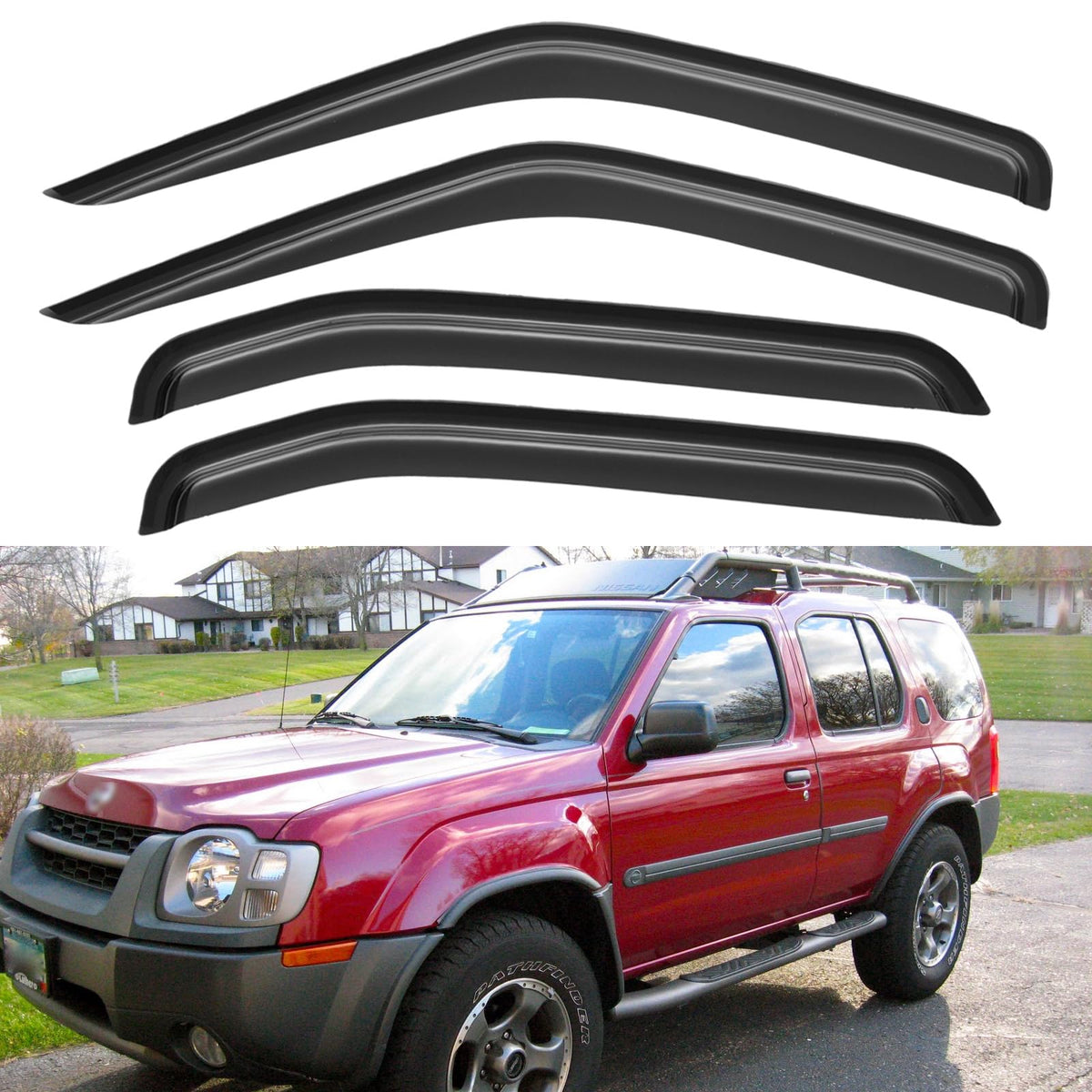Window Visors Rain Guards for 2015-2026 Ford F150 Crew/SuperCrew Cab