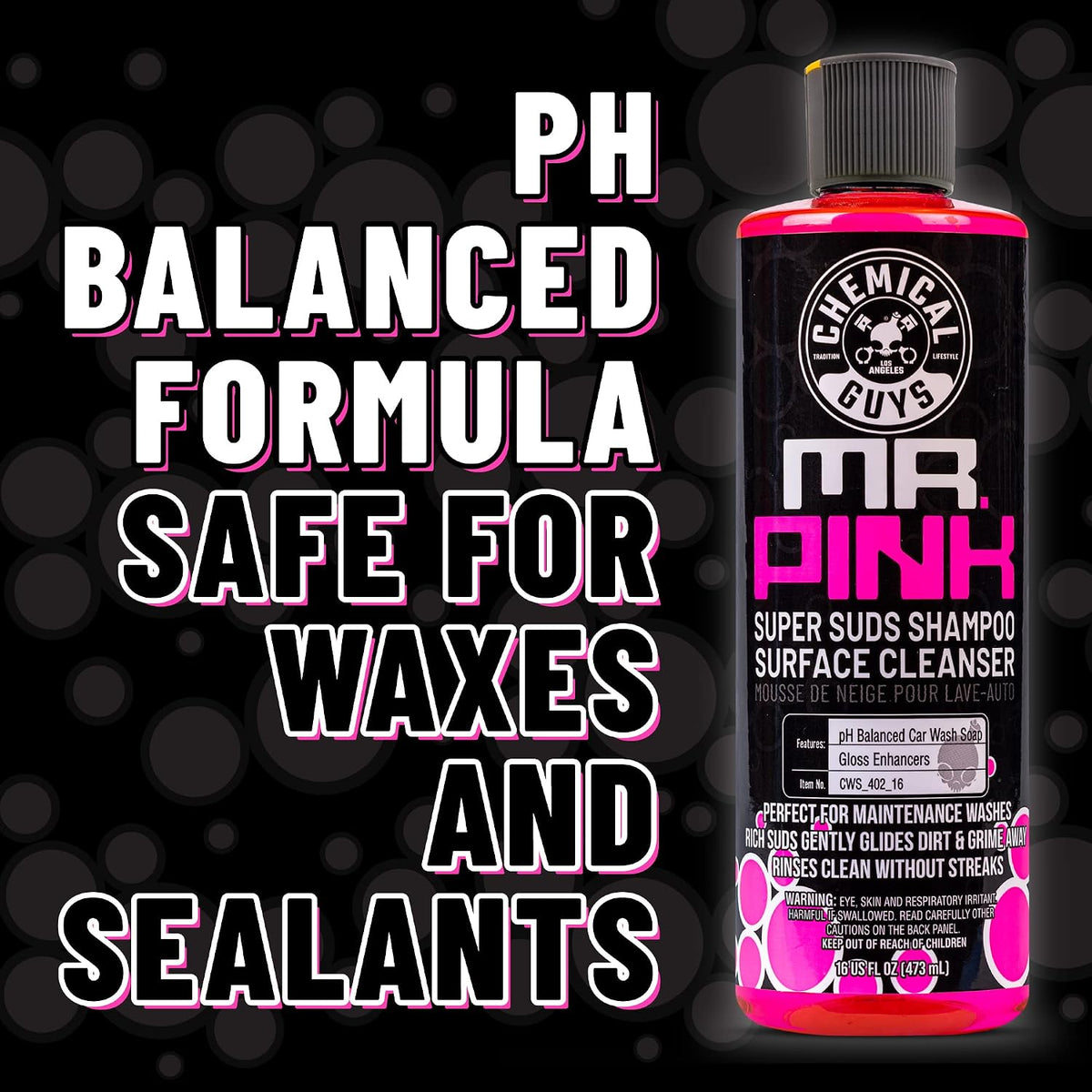 Chemical Guys, Mr. Pink Car Wash Soap, Foam Cannon & Bucket Wash, 64 oz
