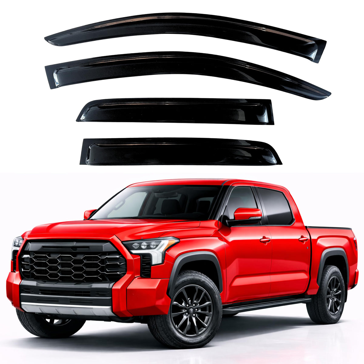 KPY Rain Guards Window Visors for 2015-2026 Ford F150 Crew/SuperCrew Cab