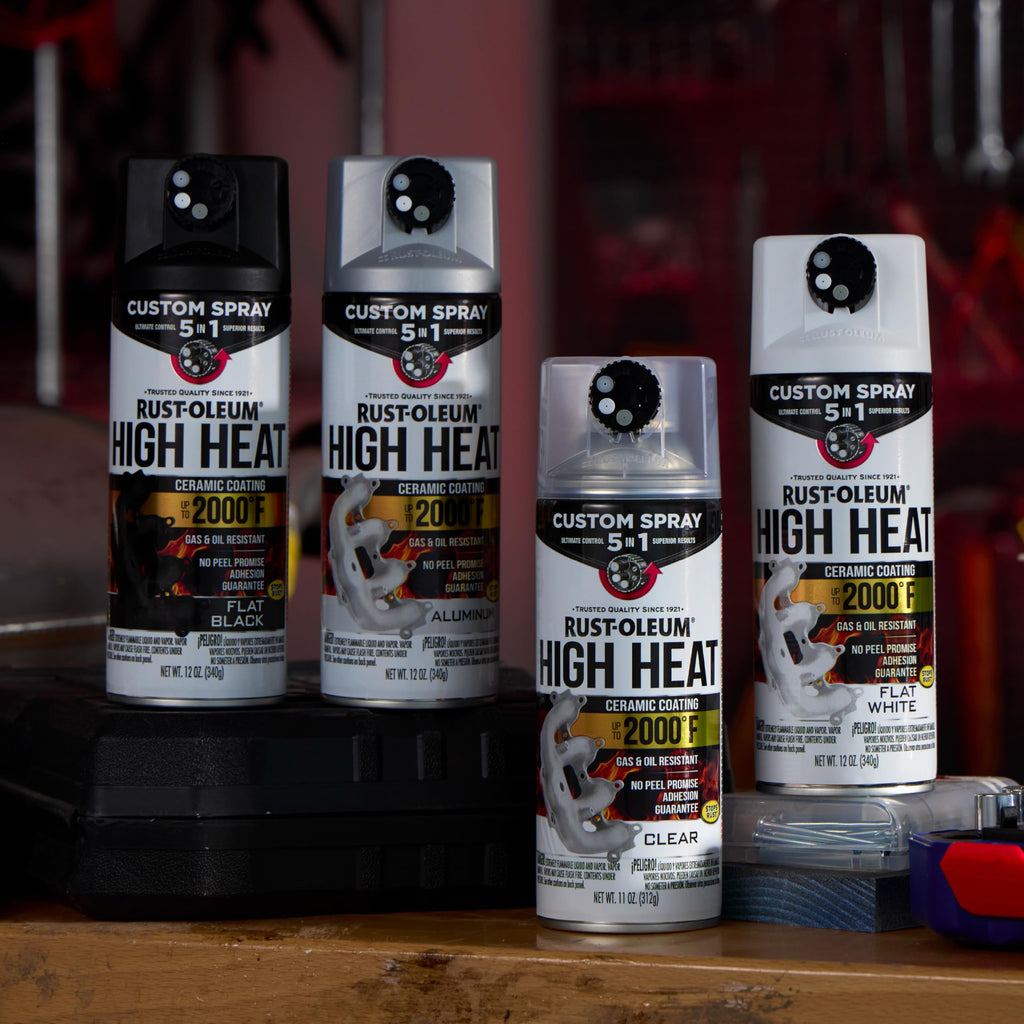 Rust-Oleum High Heat 5-in-1 Spray Paint, Flat Black