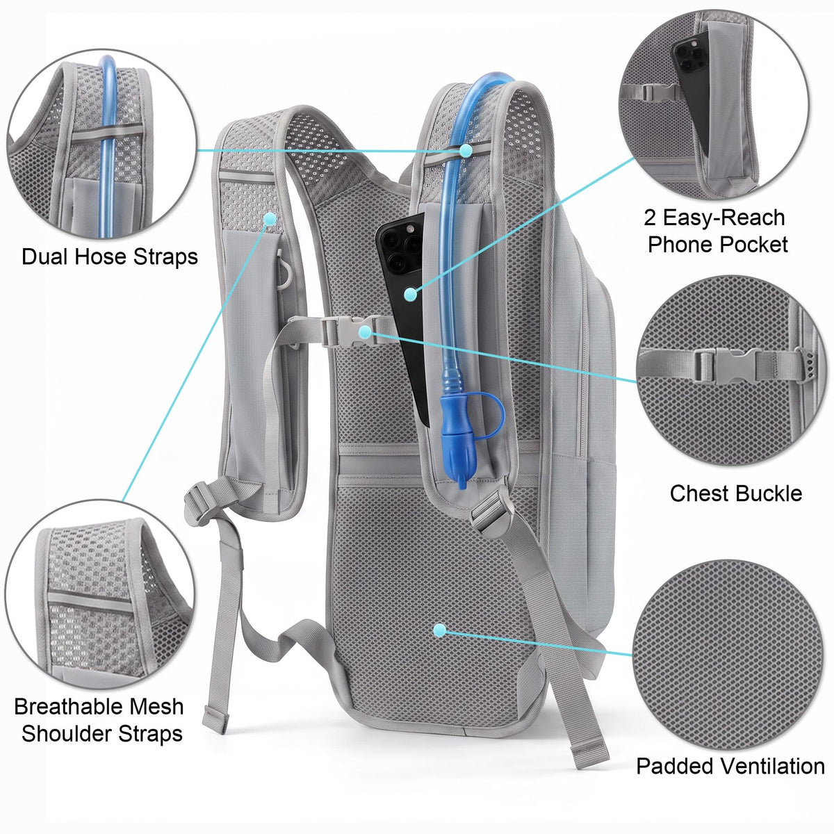 MIYCOO Hydration Backpack - Hiking Water Backpack with 2L Water Bladder