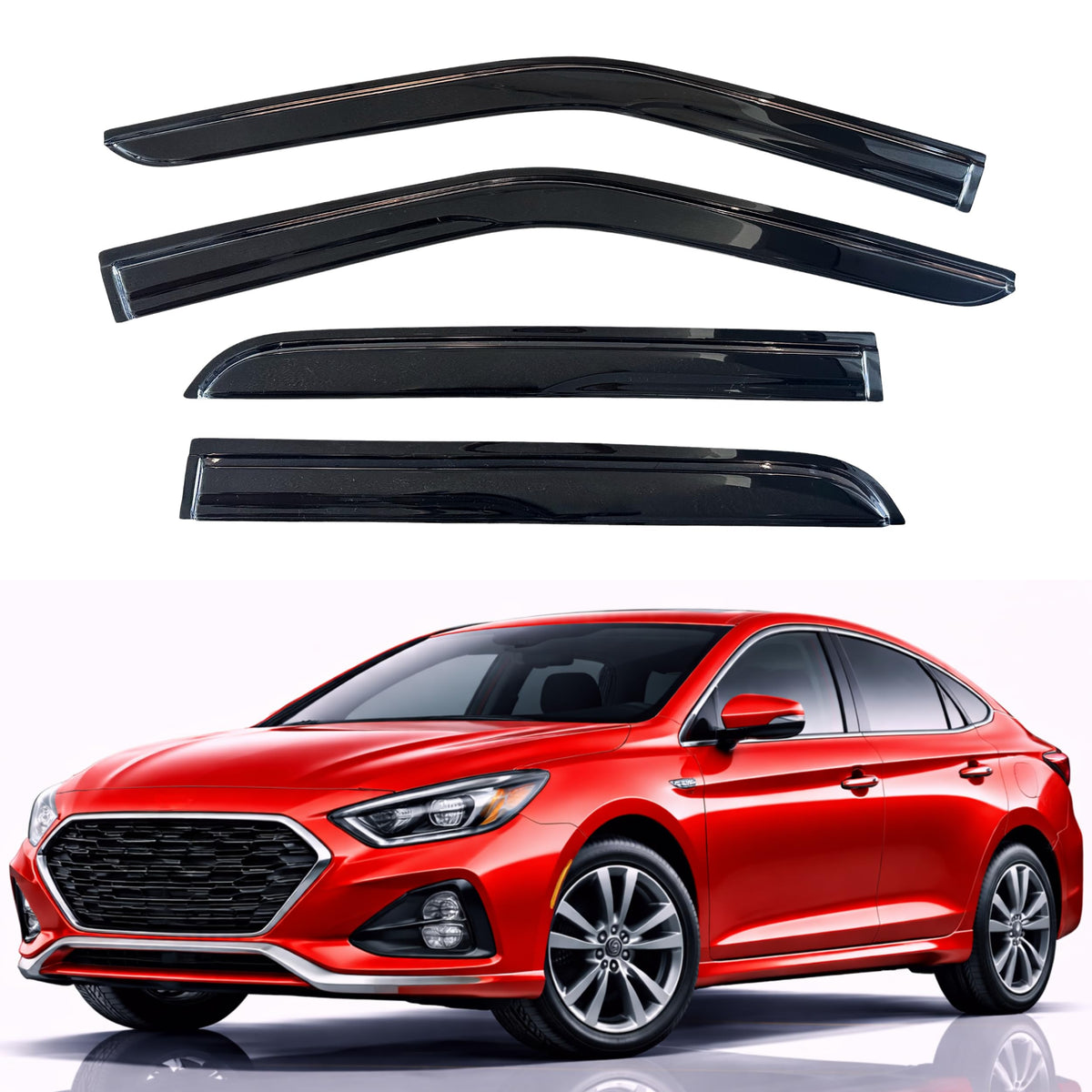 KPY Rain Guards Window Visors for 2015-2026 Ford F150 Crew/SuperCrew Cab