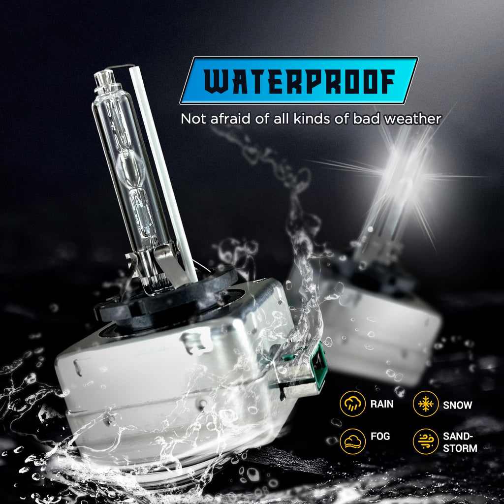 Innovited D2S HID Xenon Headlight Bulbs 6000K Cool White High Low Beam 66040 66240 85122,etc Replacement Bulb - Pack of 2