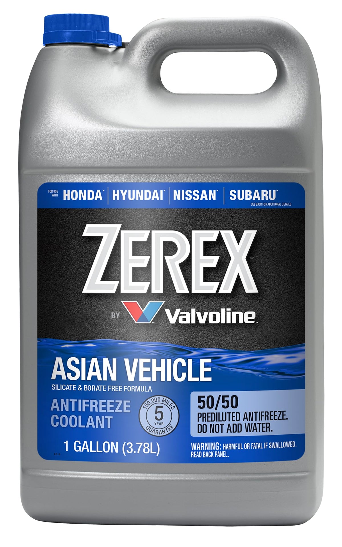 Zerex Asian Vehicle Red Silicate and Borate Free 50/50 Prediluted Ready-to-Use Antifreeze/Coolant 1 GA