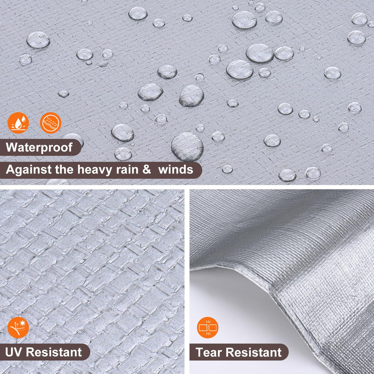 Tarp 8x10 FT Heavy Duty Waterproof 14 Mil Brown