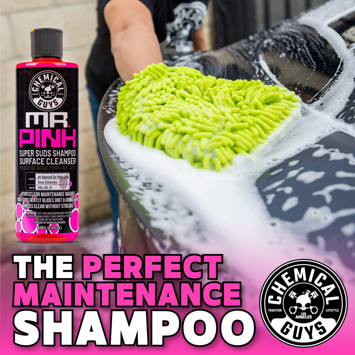 Chemical Guys, Mr. Pink Car Wash Soap, Foam Cannon & Bucket Wash, 64 oz