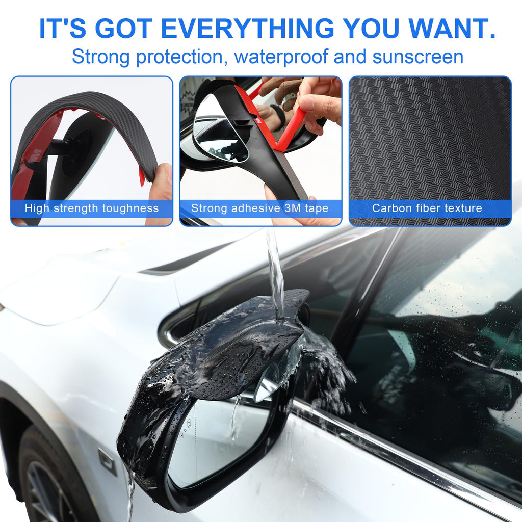 LivTee Blind Spot Car Mirror, HD Glass Frameless Convex Side Mirror Blindspot, Wide Angle Rear View Mirrors for SUVs, Trucks and RVs - Car Accessories