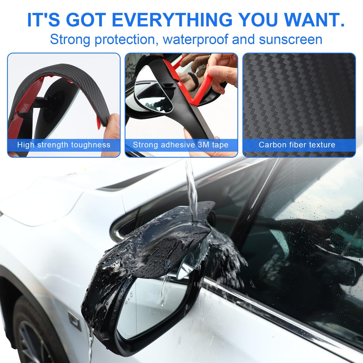 LivTee Blind Spot Car Mirror, HD Glass Frameless Convex Side Mirror Blindspot, Wide Angle Rear View Mirrors for SUVs, Trucks and RVs - Car Accessories