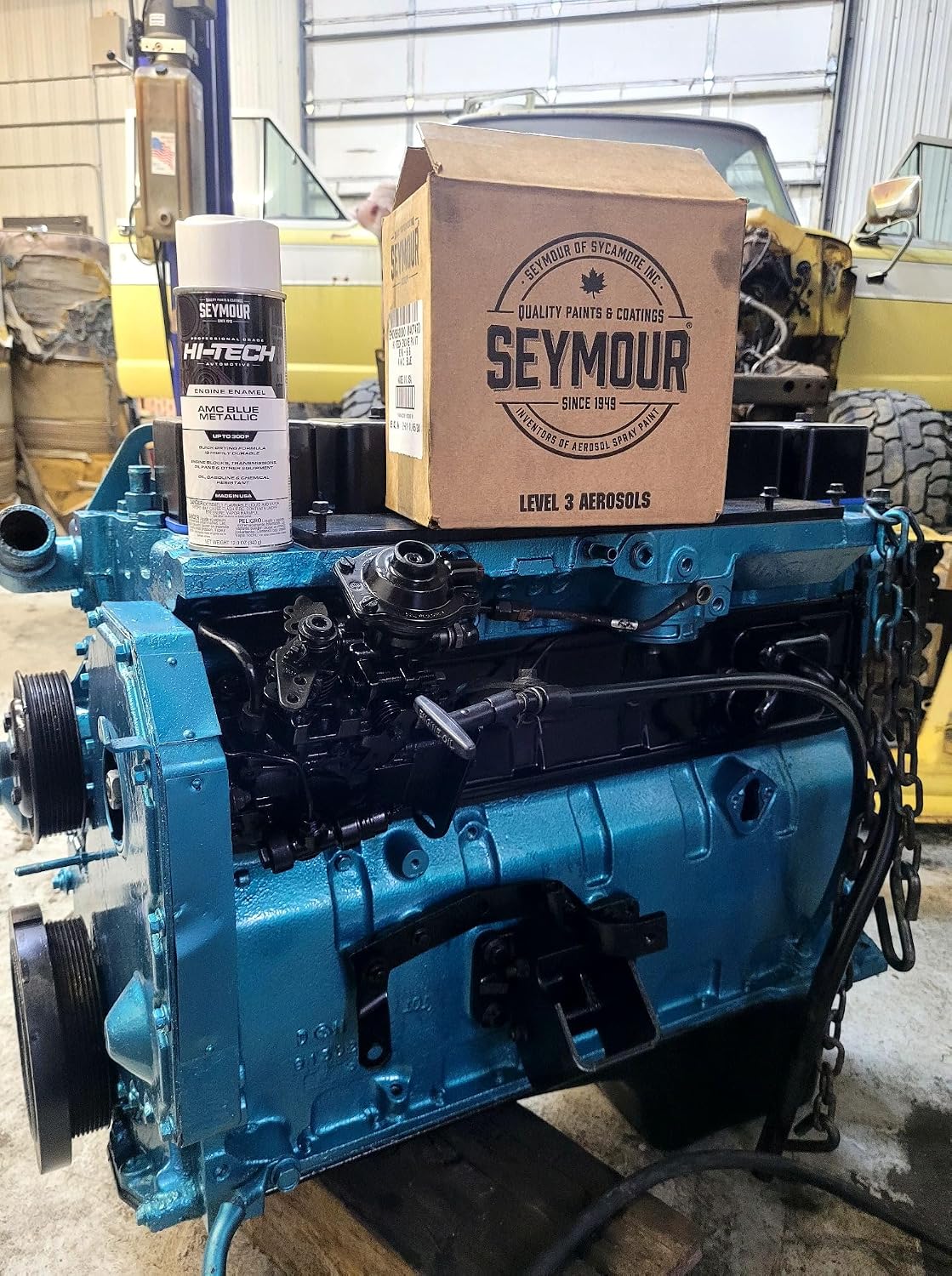 Seymour EN-66 Hi-Tech Engine Spray Paint, AMC Blue