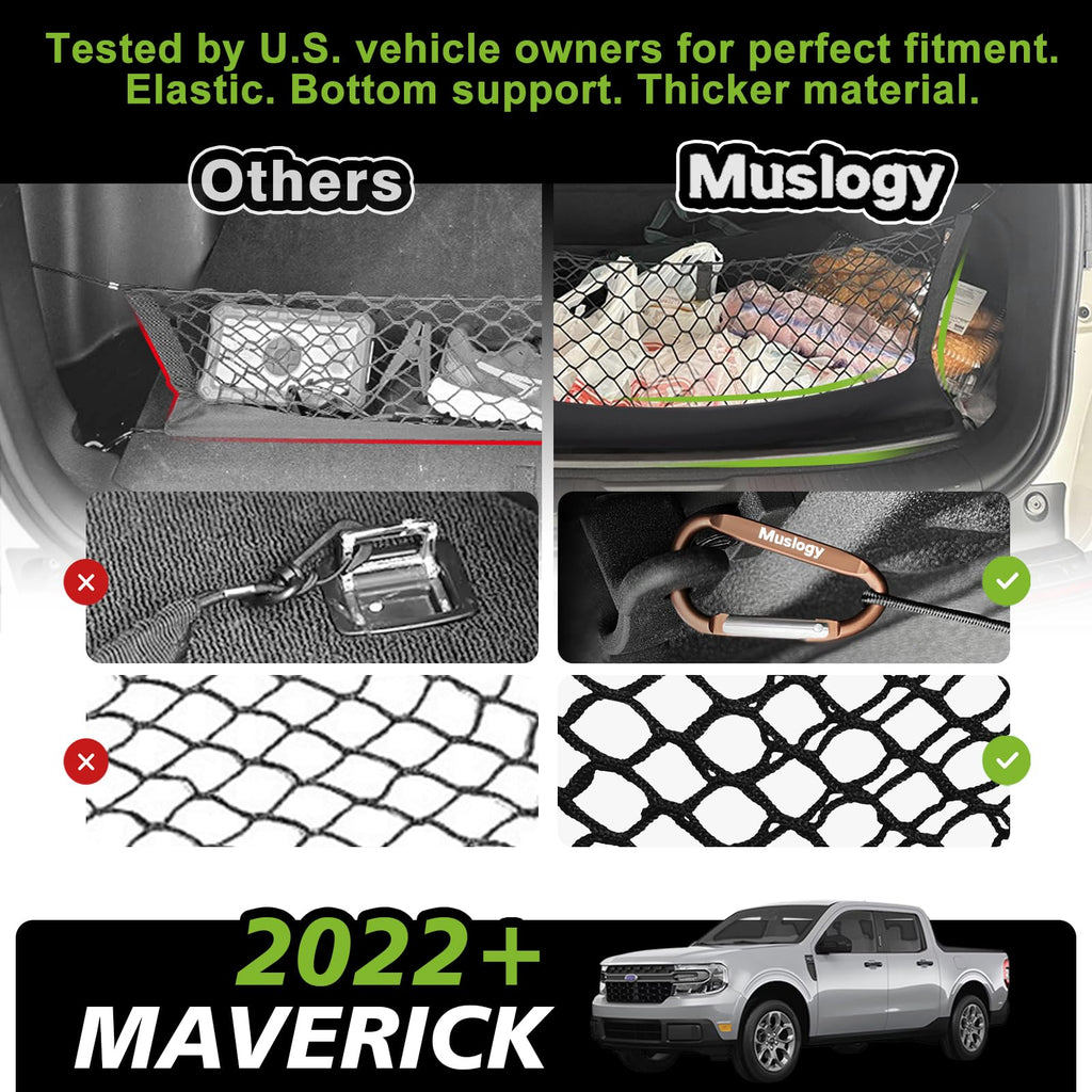 Muslogy Cargo Net for 2013-2026 Chevy Silverado GMC Sierra 1500/2500/3500HD