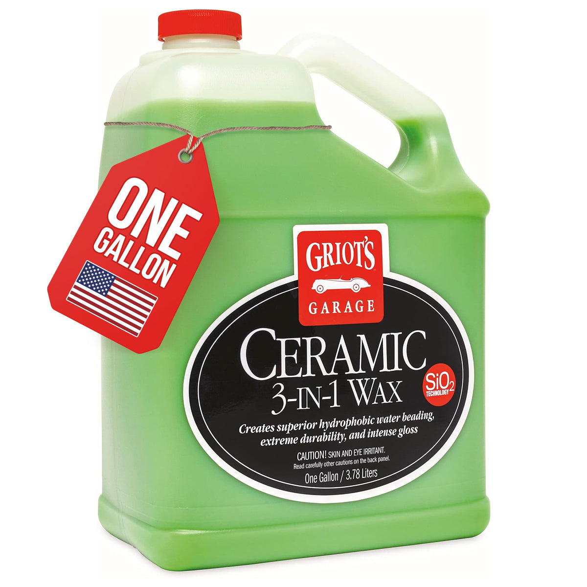 Griot’s Garage Ceramic 3-in-1 Wax, SiO2 Spray for Cars, Trucks, and RV’s, Provides Protection and Water Beading on Paint, Wheels, Plastic, Rubber Trim, Chrome, and More, 10978, 22 oz