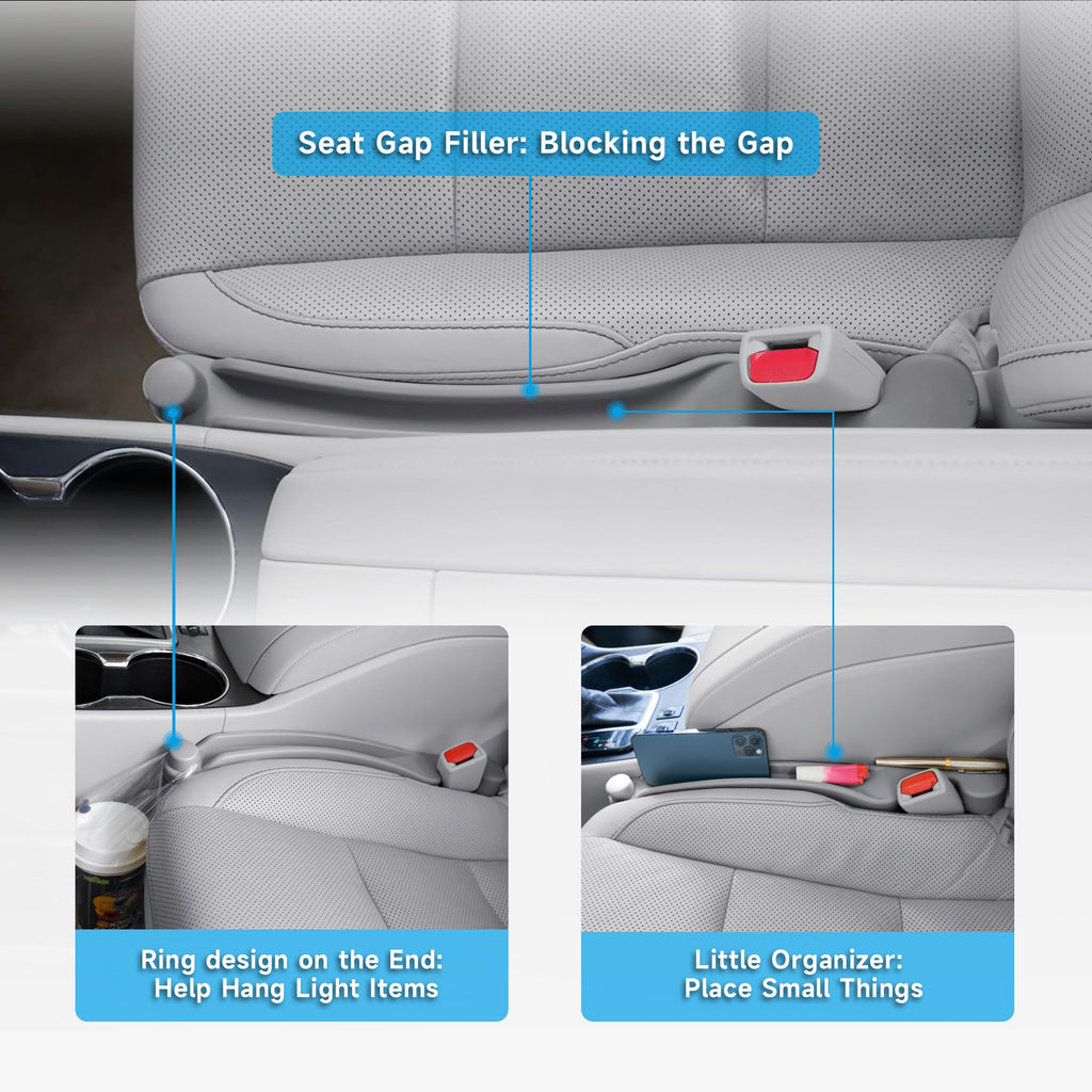 Givifive Car Seat Gap Filler Organizer 2Pack Soft Foam 3IN1 Multifunctional