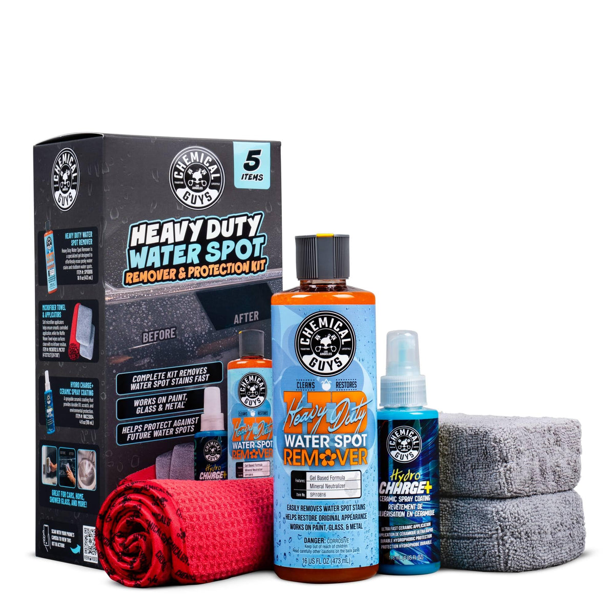 Chemical Guys, Heavy Duty Water Spot Remover Gel for Glass & Paint, 16 oz