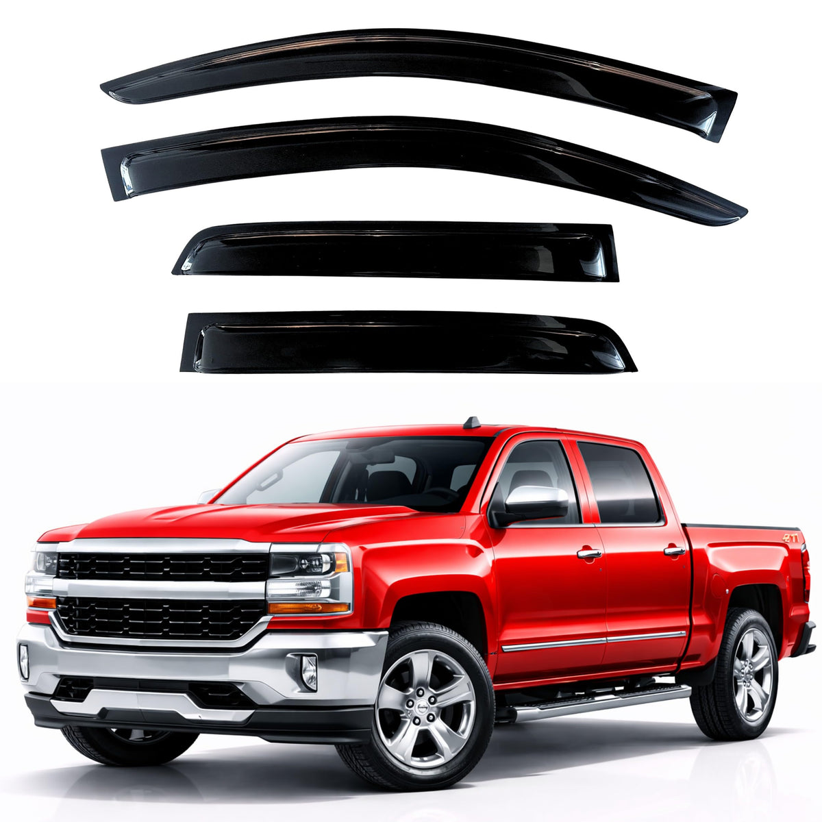 KPY Rain Guards Window Visors for 2015-2026 Ford F150 Crew/SuperCrew Cab