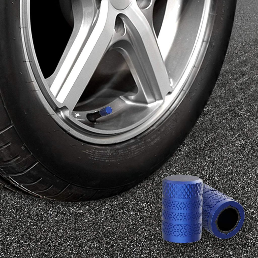 CKAuto Tire Valve Stem Caps, Aluminum Black, 4 pcs/Pack