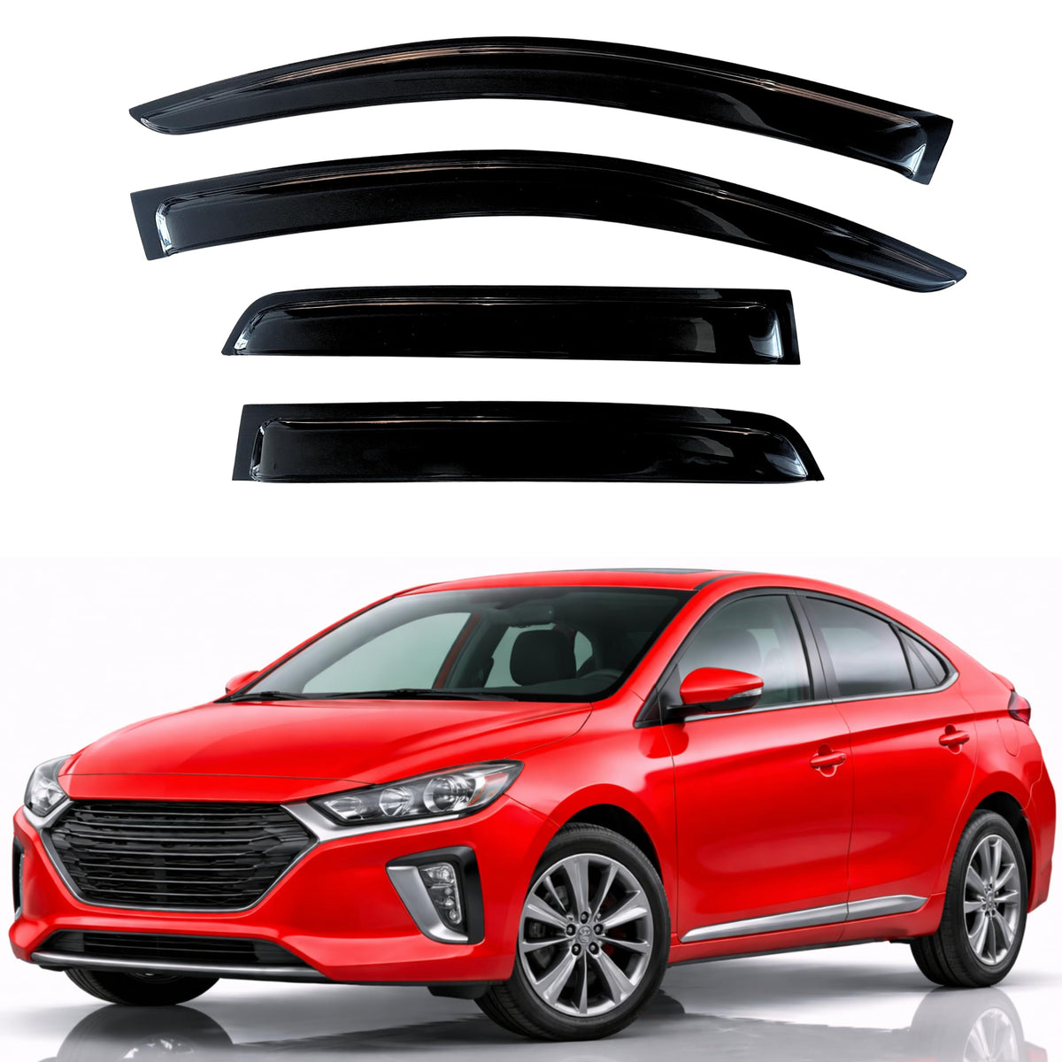 KPY Rain Guards Window Visors for 2015-2026 Ford F150 Crew/SuperCrew Cab
