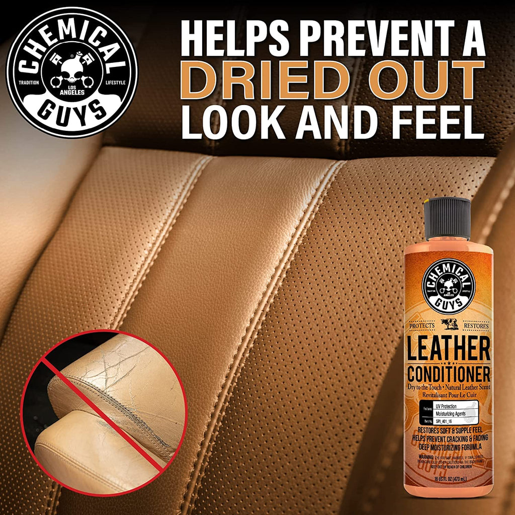 Chemical Guys, Leather Cleaner & Conditioner Kit for Cars & Home, 2 x 16 oz