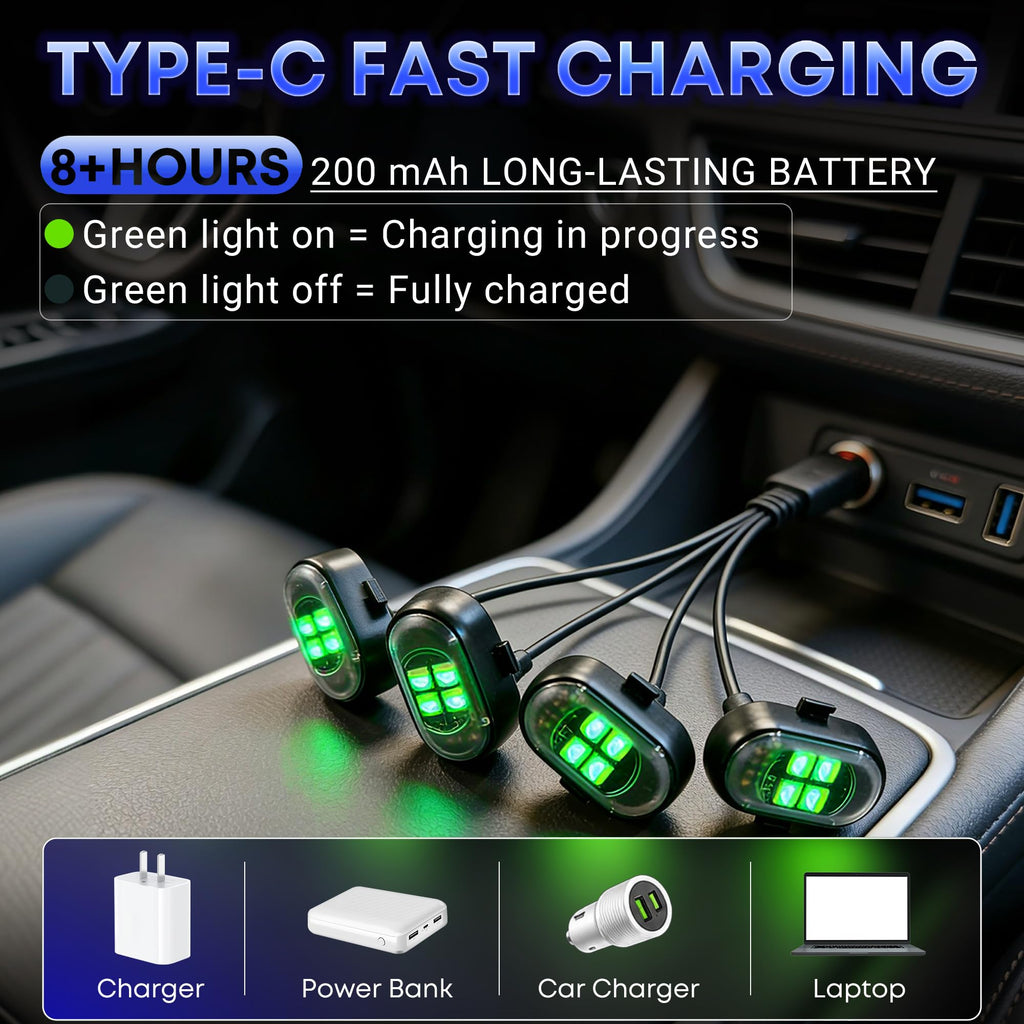 Wireless LED Lights for Car, Rechargeable Interior Car Lights