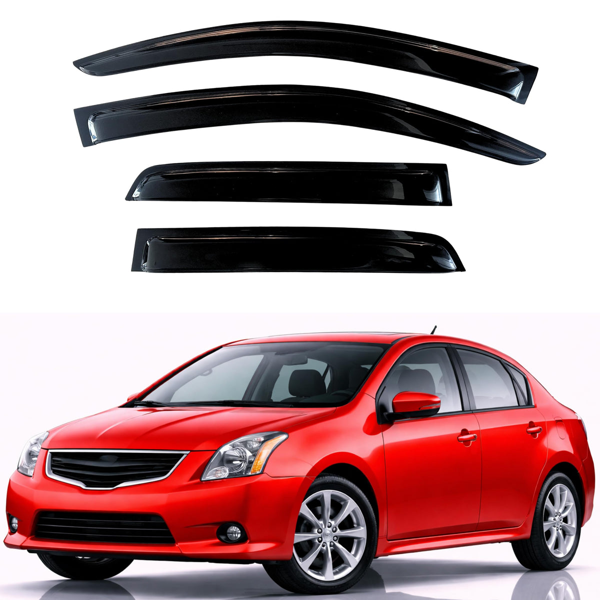 KPY Rain Guards Window Visors for 2015-2026 Ford F150 Crew/SuperCrew Cab