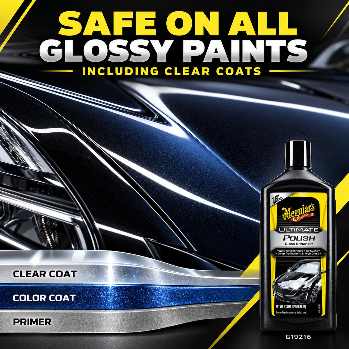 Meguiar’s Ultimate Polish, High-Gloss Polish for a Show Car Shine, 16 oz