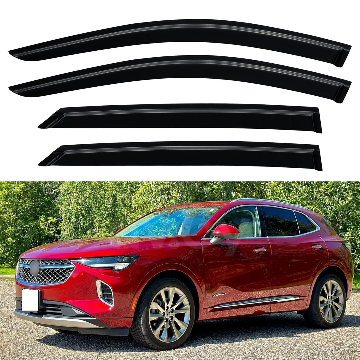 Window Visors Rain Guards for 2015-2026 Ford F150 Crew/SuperCrew Cab