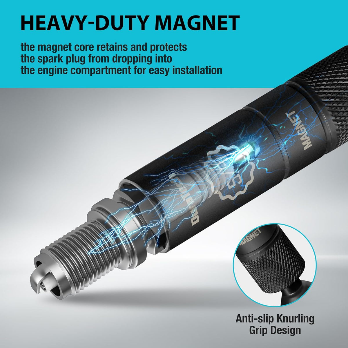 DURATECH 5/8" Swivel Magnetic Spark Plug Socket with Enhanced Magnetic Head