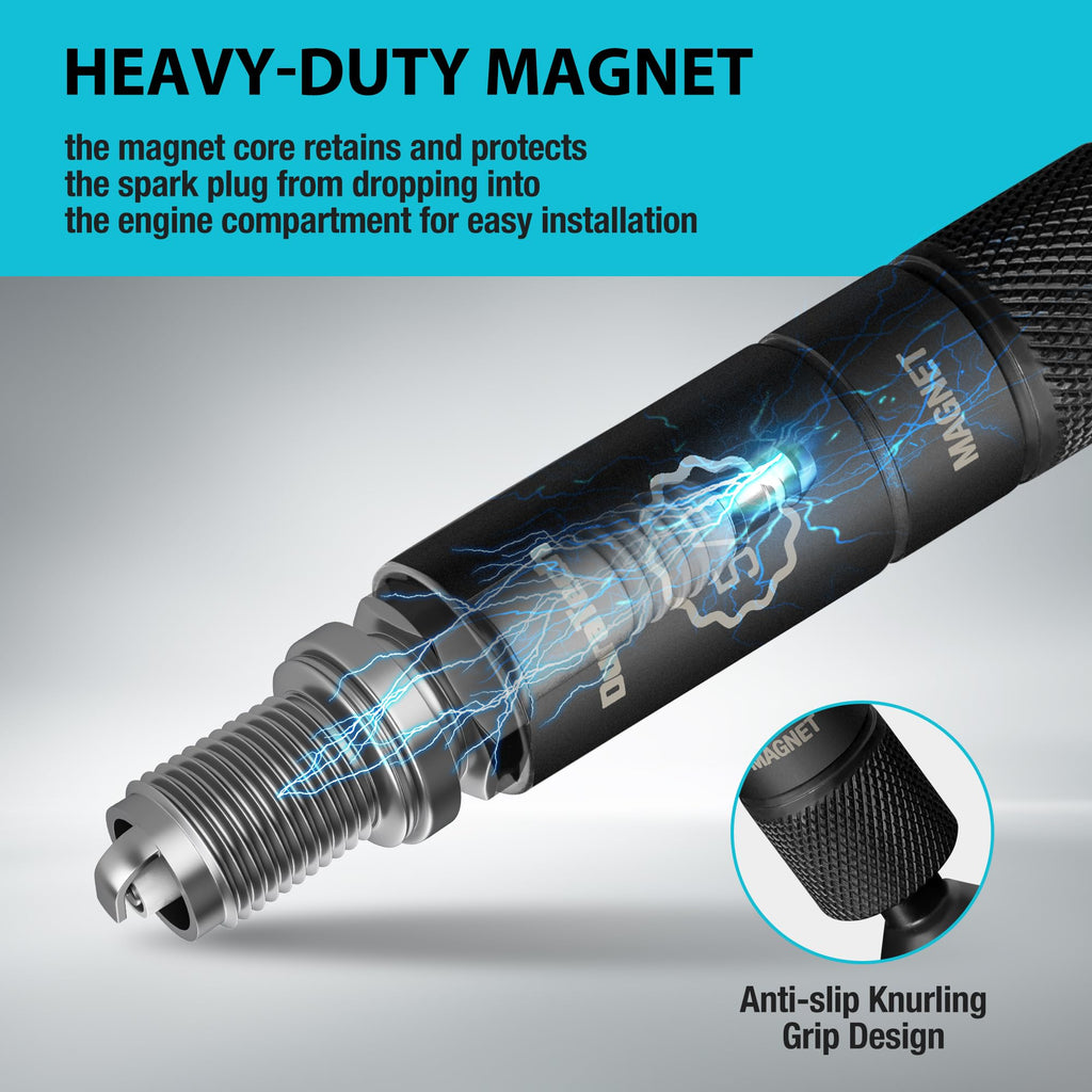 DURATECH 5/8" Swivel Magnetic Spark Plug Socket with Enhanced Magnetic Head