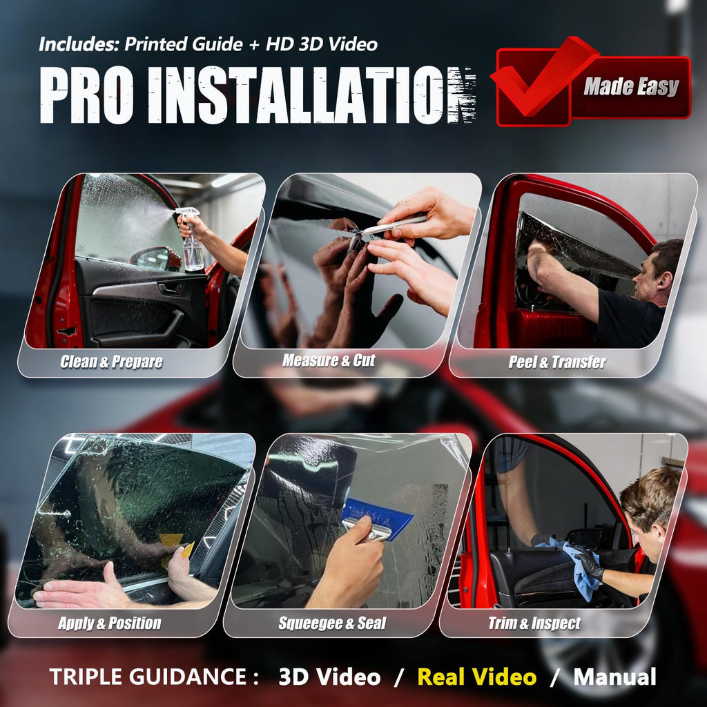 Vepagoo 20% VLT Ceramic Car Window Tint Film, 20" x20FT