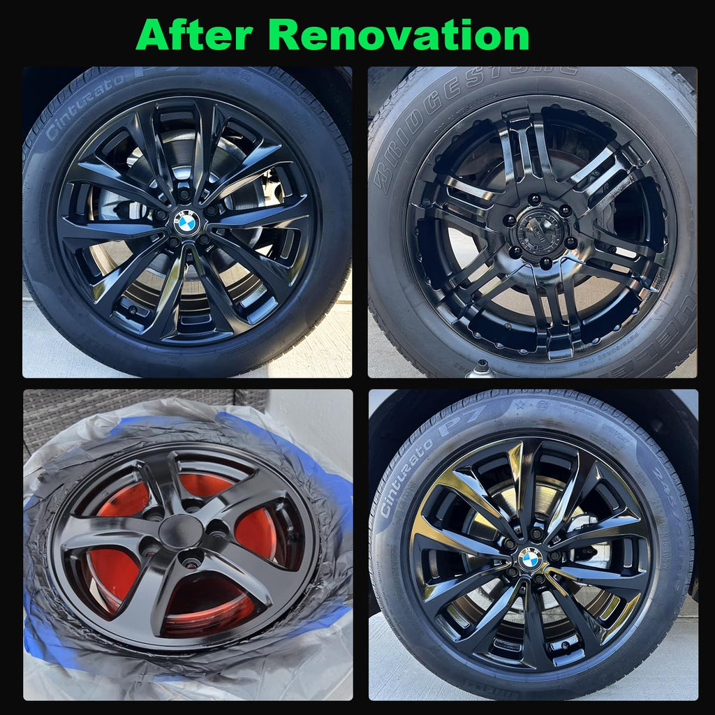 NADAMOO Black Spray Paint for Wheels, Semi-Gloss