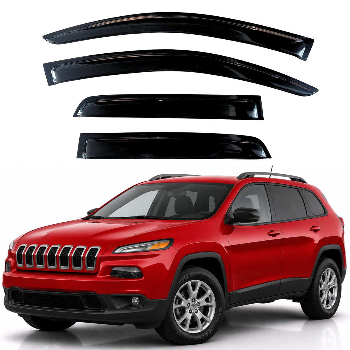 KPY Rain Guards Window Visors for 2015-2026 Ford F150 Crew/SuperCrew Cab
