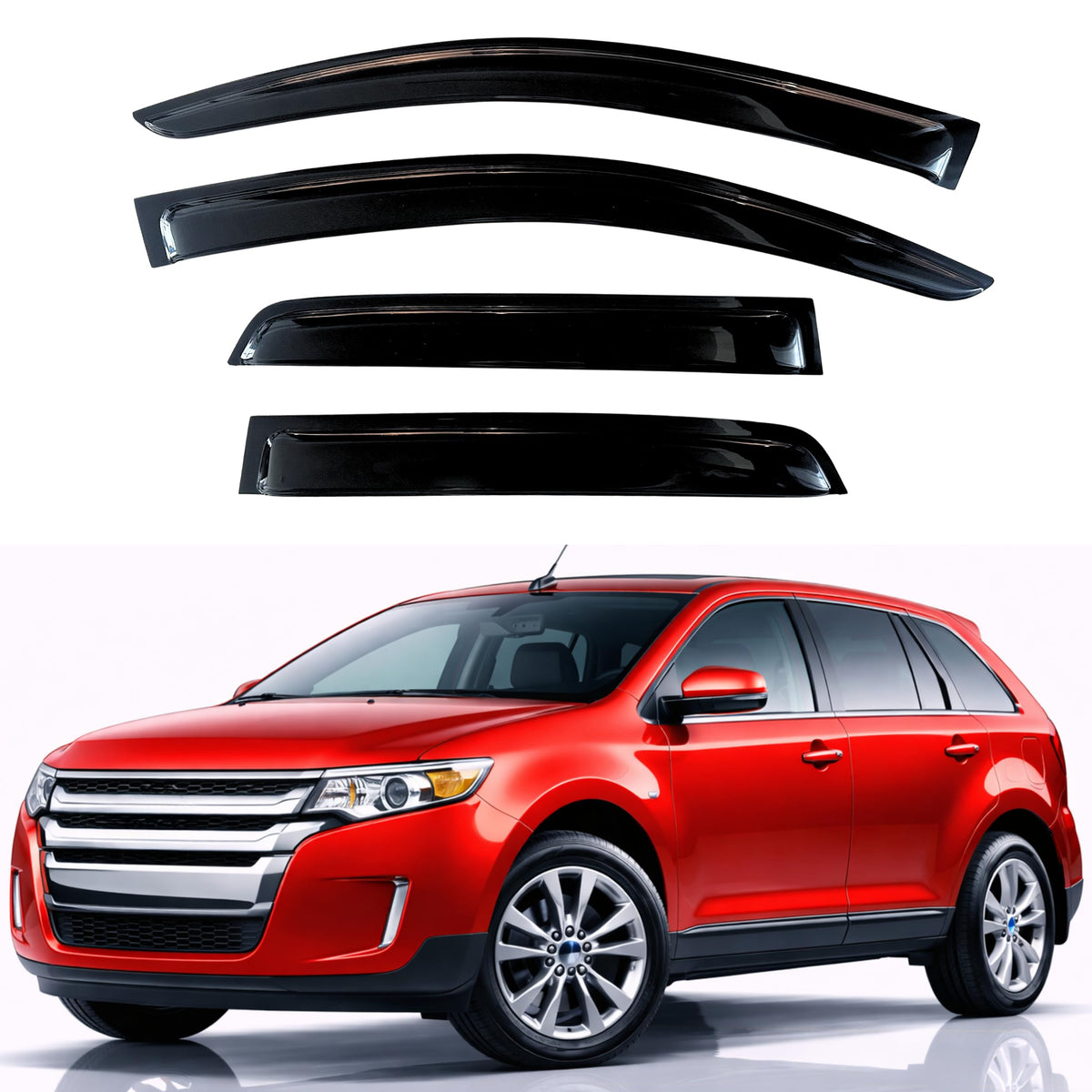 KPY Rain Guards Window Visors for 2015-2026 Ford F150 Crew/SuperCrew Cab