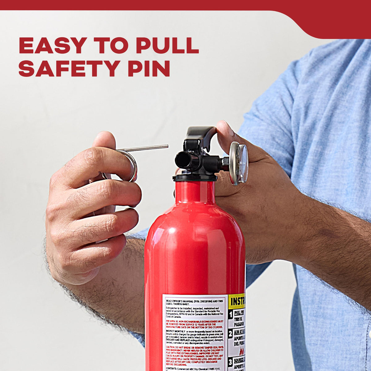 Kidde Basic 110 Fire Extinguisher for Home, 1-A:10-B:C, FA110G, 1 Pack