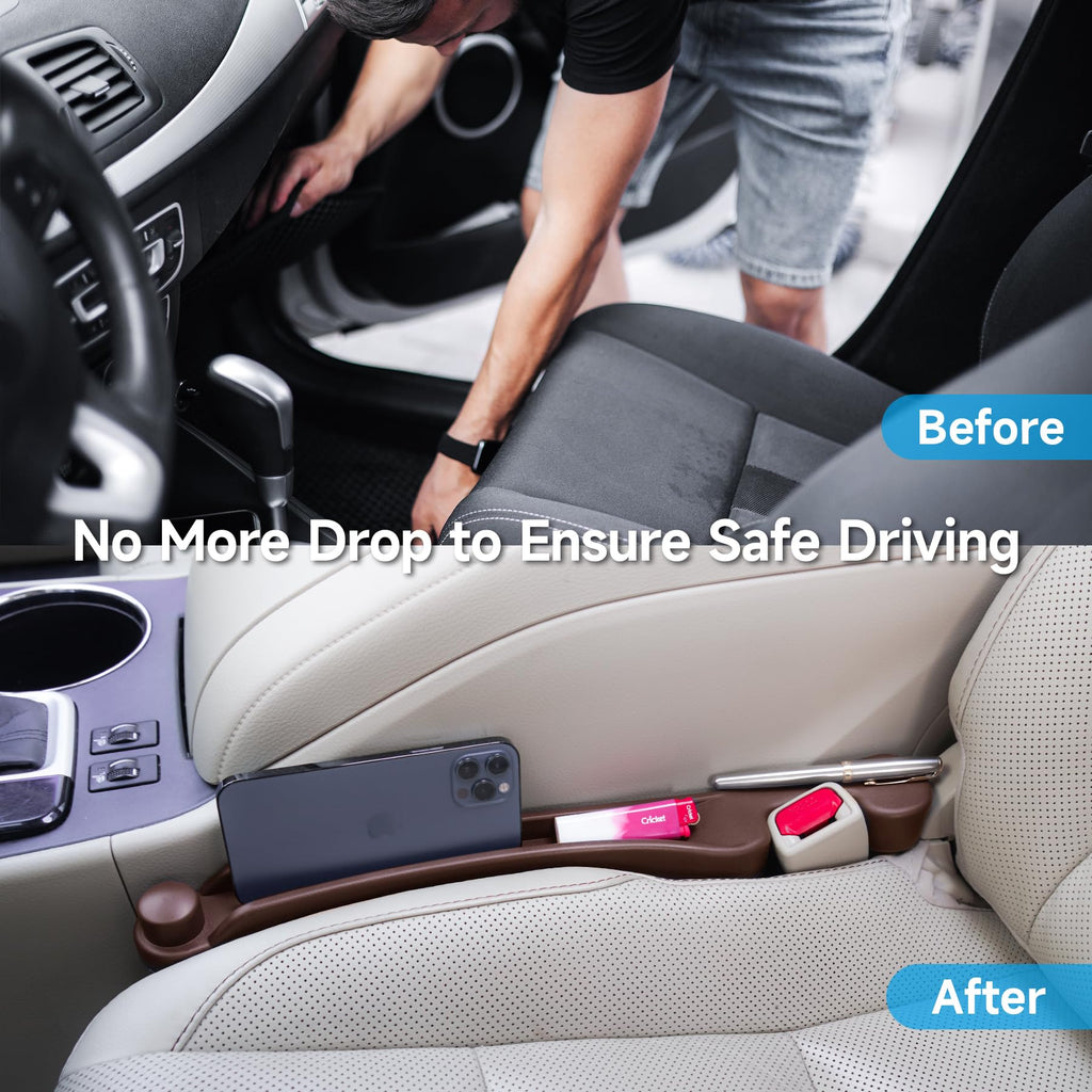 Givifive Car Seat Gap Filler Organizer 2Pack Soft Foam 3IN1 Multifunctional