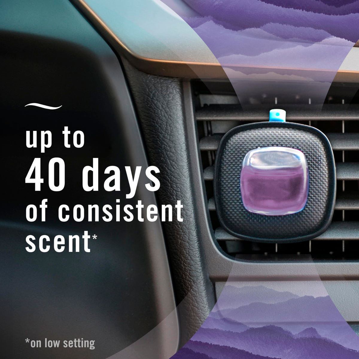 Febreze Car Vent Clip, Downy Calm Scent, 2 Count, 0.13 oz Total