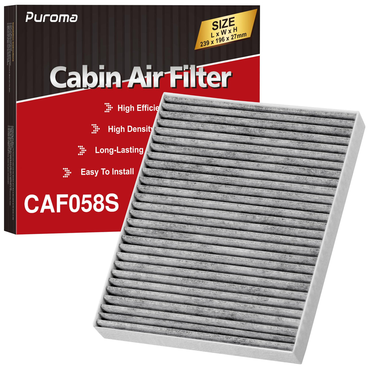 Puroma Cabin Air Filter Activated Carbon for CF12160 CAF1948P Hyundai KIA
