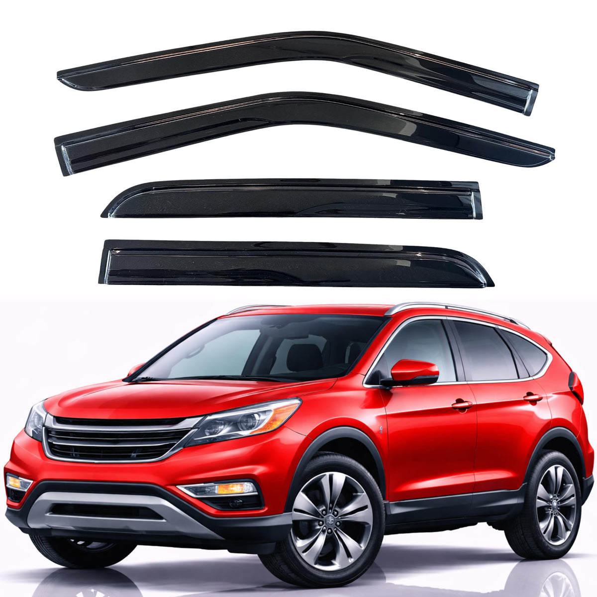 KPY Rain Guards Window Visors for 2015-2026 Ford F150 Crew/SuperCrew Cab