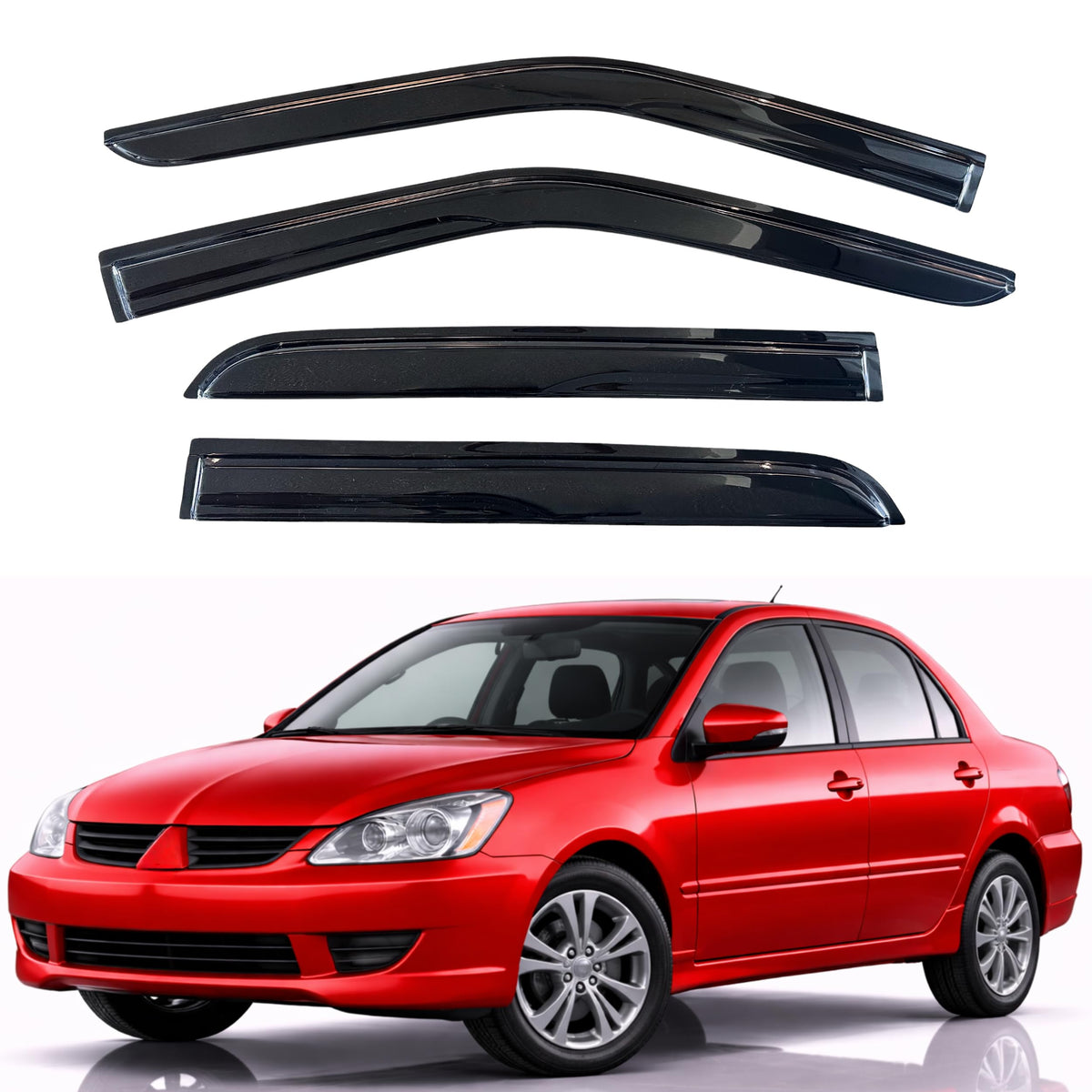 KPY Rain Guards Window Visors for 2015-2026 Ford F150 Crew/SuperCrew Cab