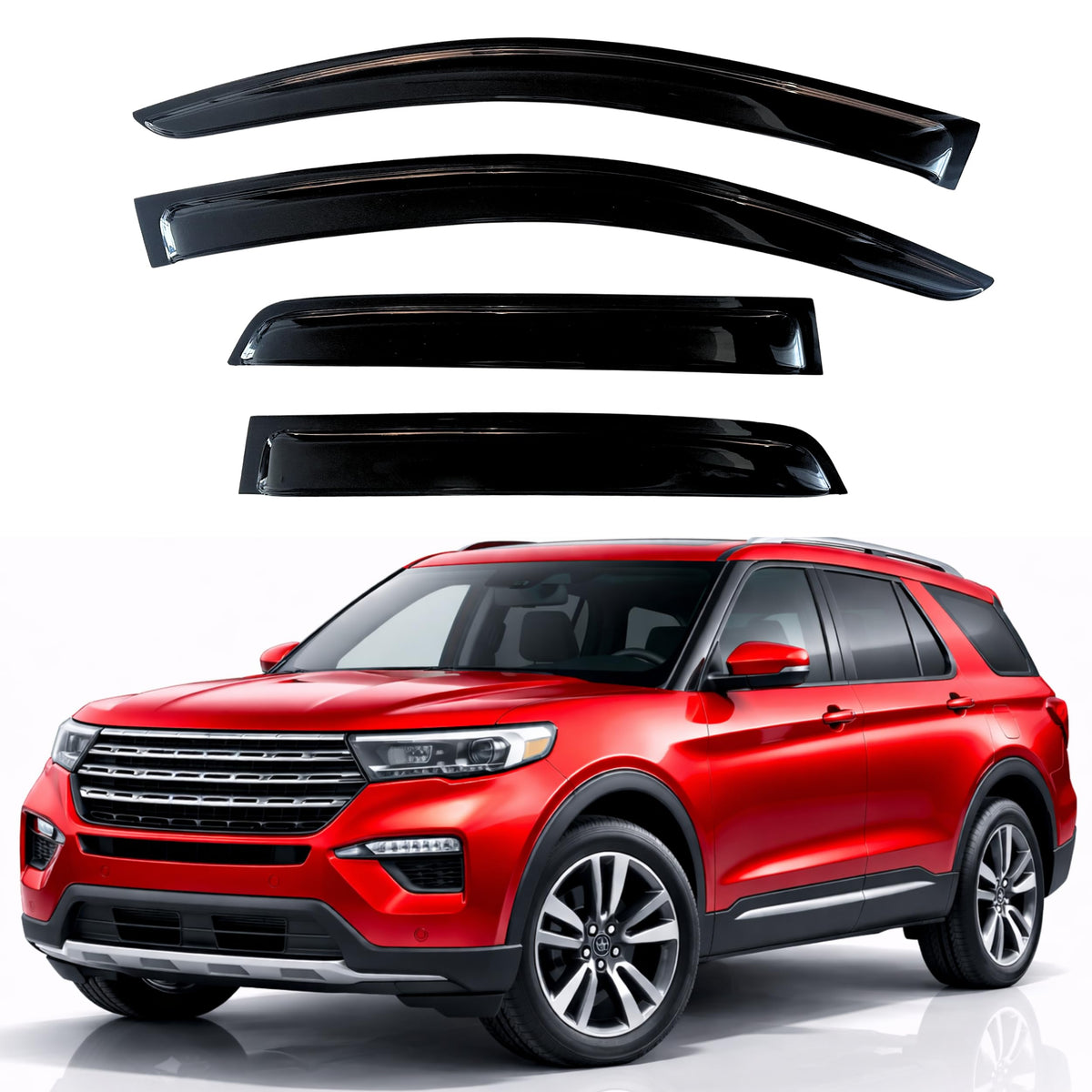 KPY Rain Guards Window Visors for 2015-2026 Ford F150 Crew/SuperCrew Cab