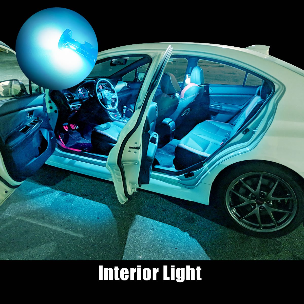 LASFIT 194 LED Bulb T10 168 192 White Bright for License Plate Bulb 2 PCS