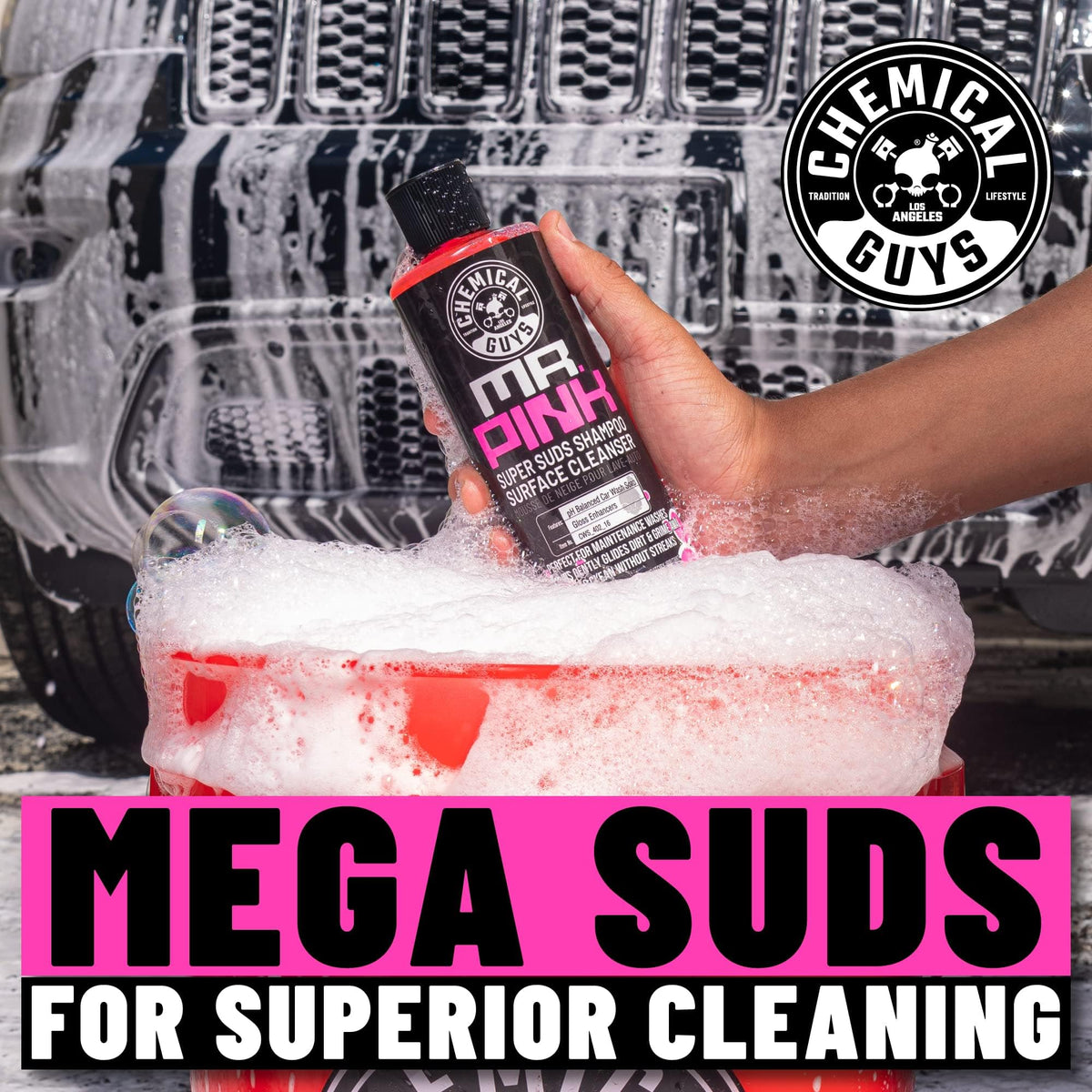 Chemical Guys, Mr. Pink Car Wash Soap, Foam Cannon & Bucket Wash, 64 oz