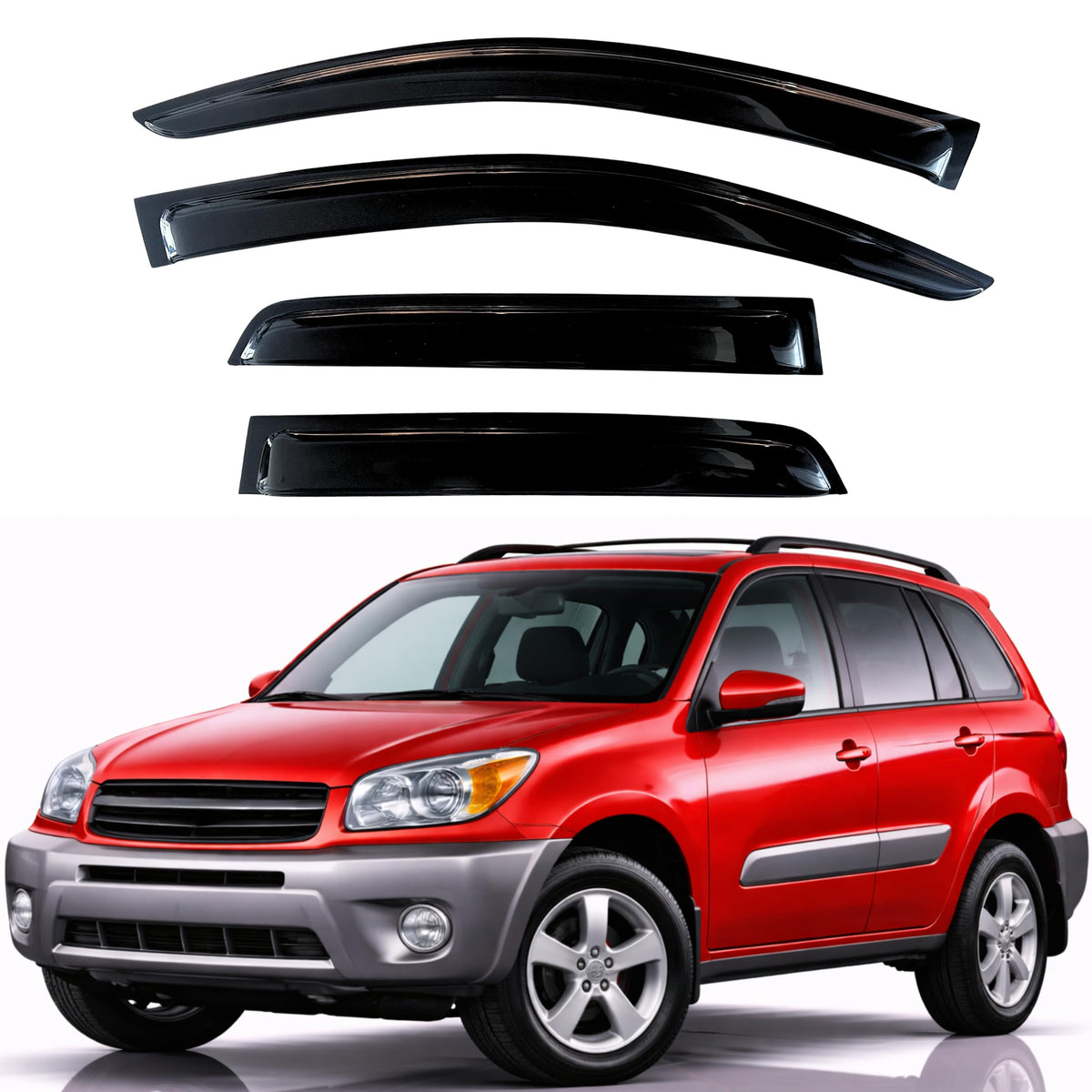 KPY Rain Guards Window Visors for 2015-2026 Ford F150 Crew/SuperCrew Cab