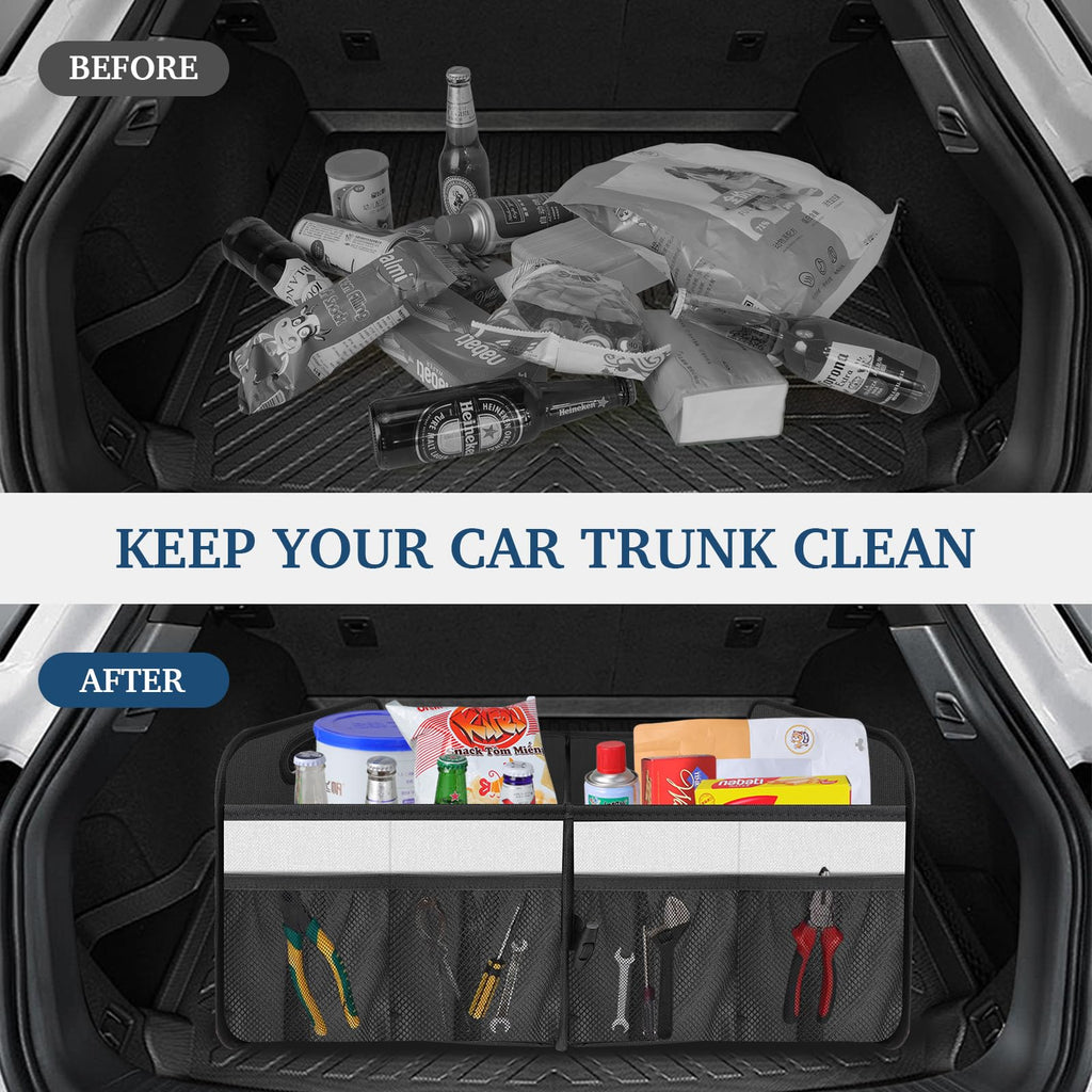 Femuar Car Trunk Organizer-Collapsible Car Storage for Suv/Jeep/Sedan