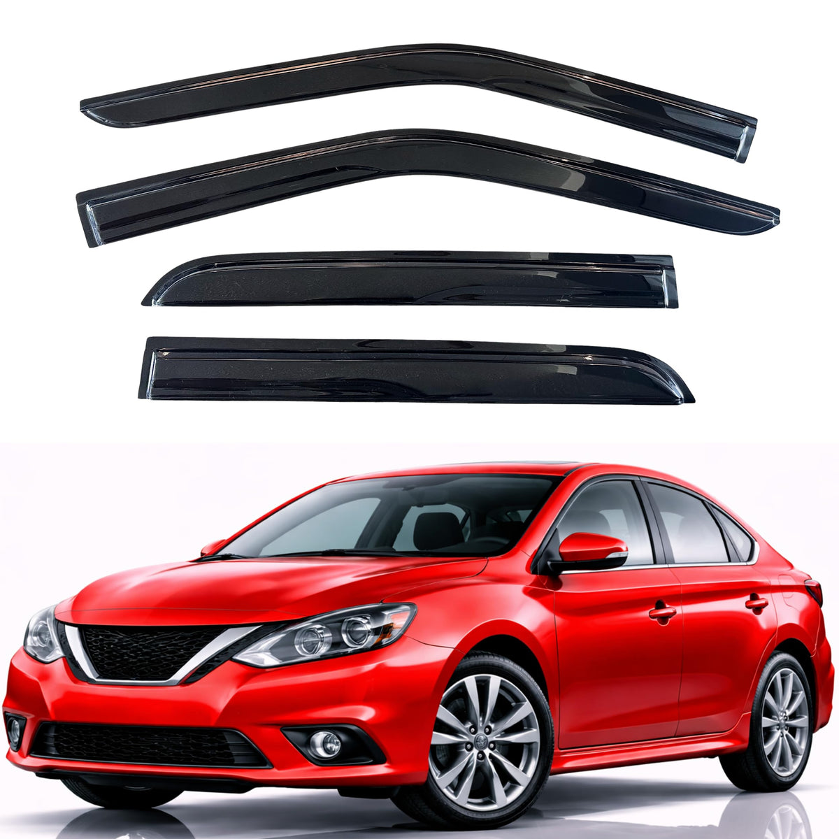 KPY Rain Guards Window Visors for 2015-2026 Ford F150 Crew/SuperCrew Cab