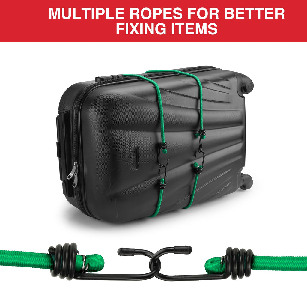 WORKPRO Bungee Cords with Hooks, Heavy Duty Outdoor Bungee Strap, 22-Piece