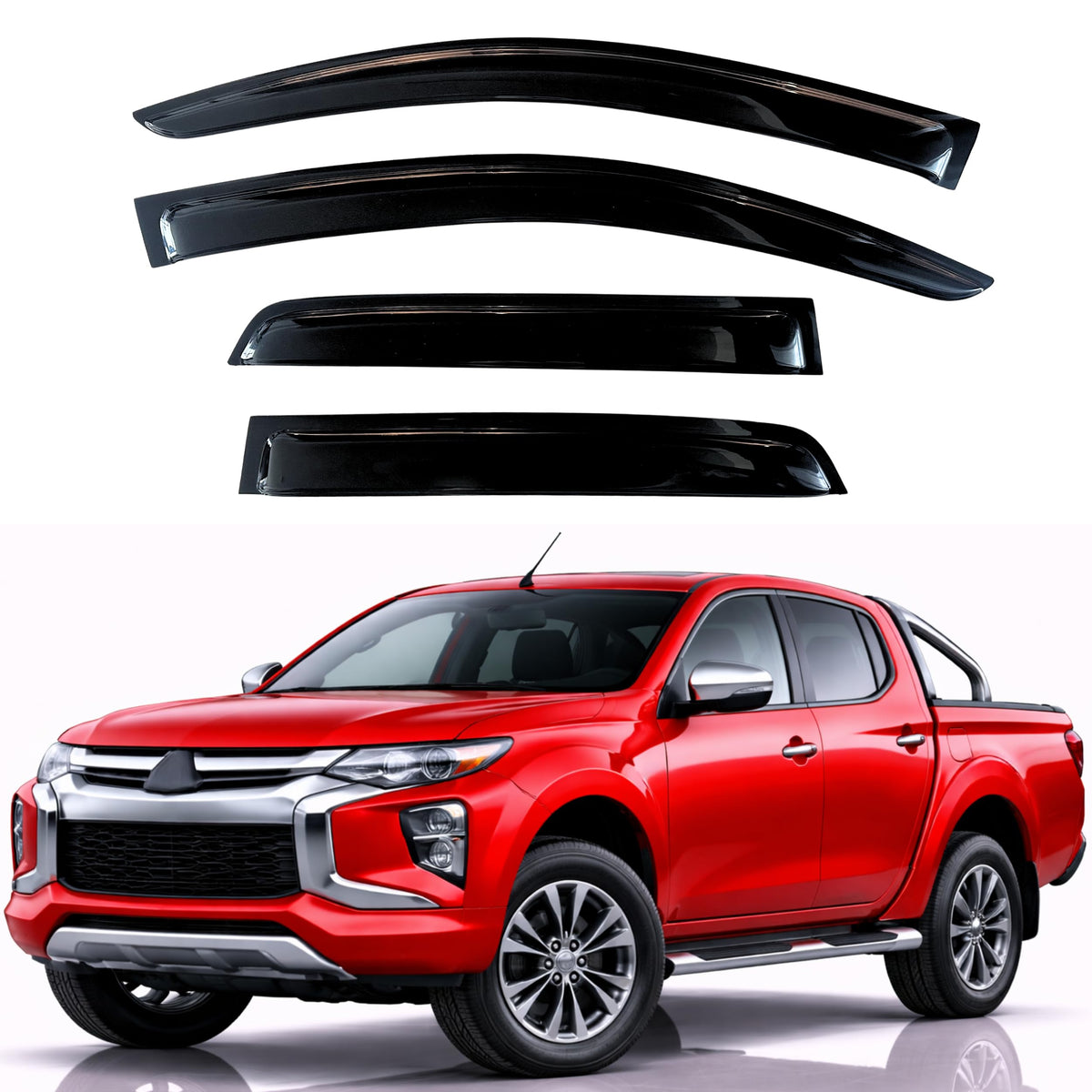 KPY Rain Guards Window Visors for 2015-2026 Ford F150 Crew/SuperCrew Cab