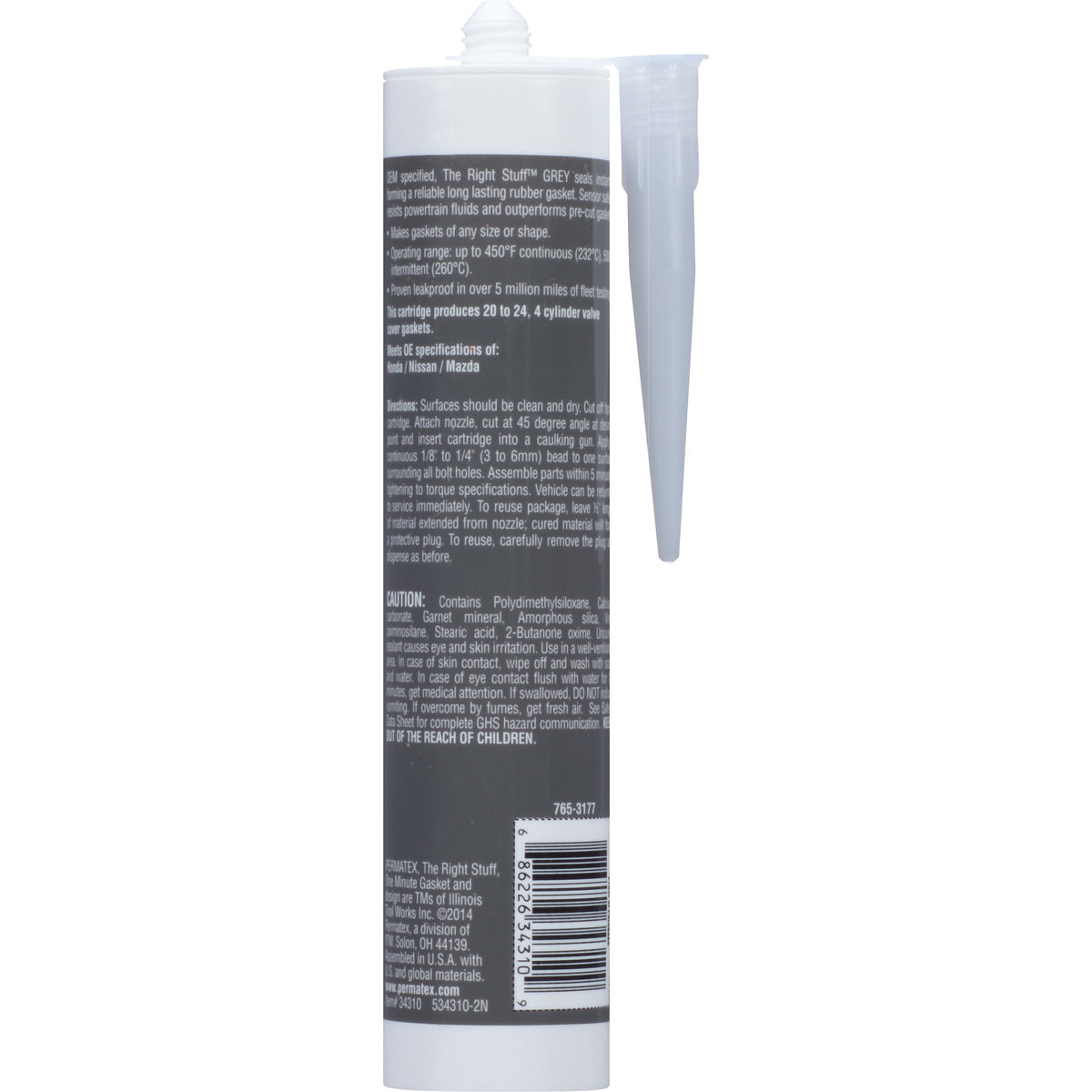 Permatex 82194 Ultra Grey Rigid High-Torque RTV Silicone Gasket Maker, 3.0 oz.