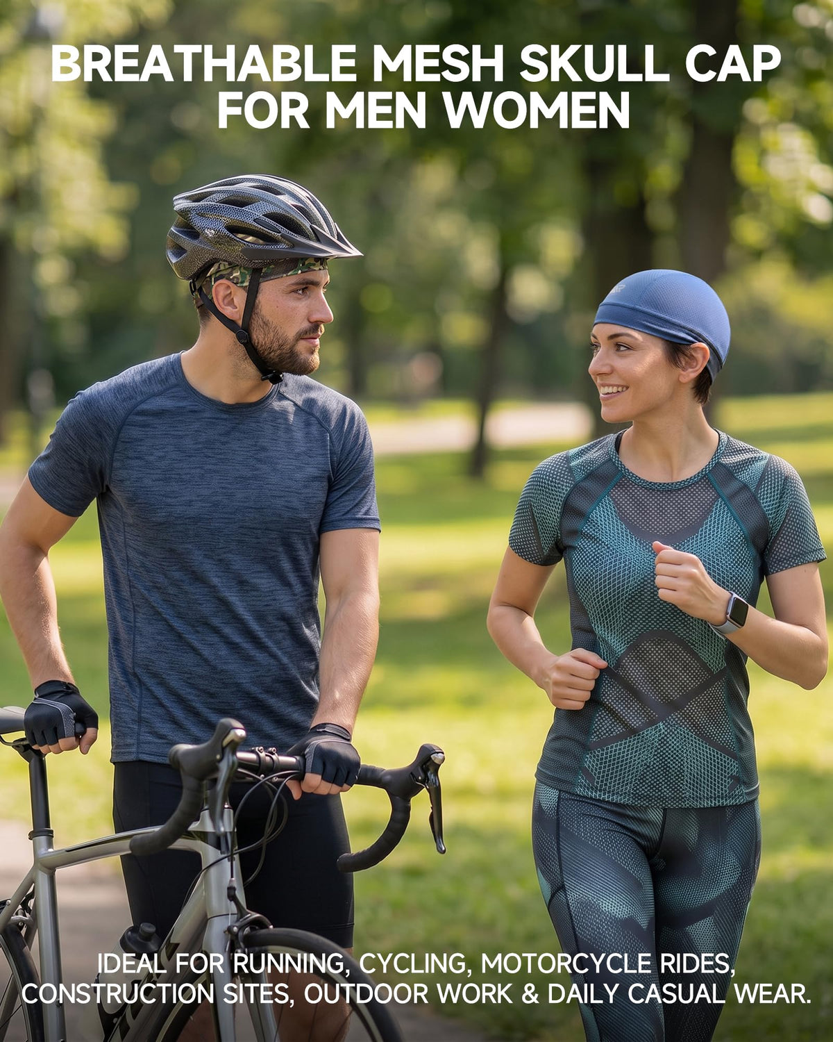 AUSFLUG Skull Cap Helmet Liner, Breathable Cooling Moisture-Wicking