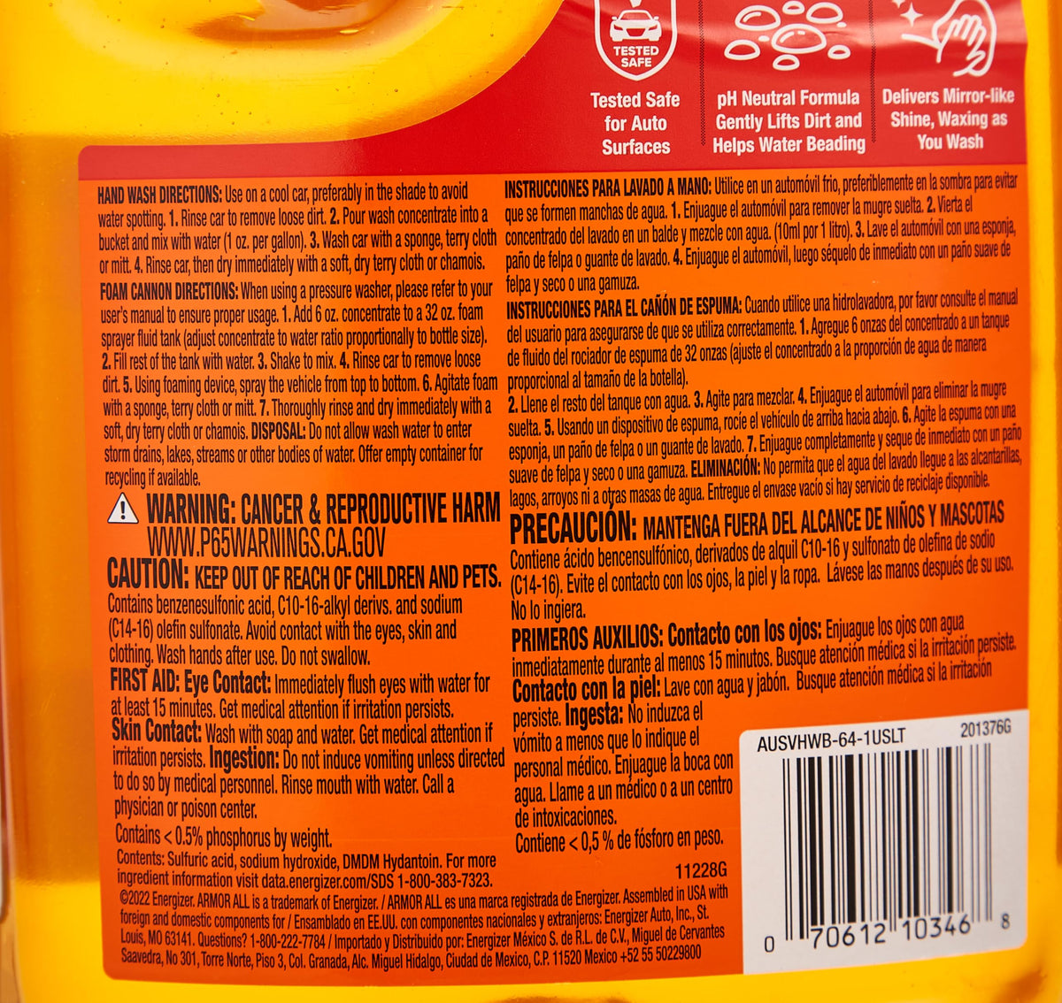 Armor All Ultra Shine Car Wash and Car Wax,Cleaning Fluid for Cars,Trucks,Motorcycles,64 Fl Oz Each,(Pack of 3)